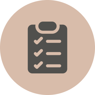 Clipboard with a checklist of three items, all checked.