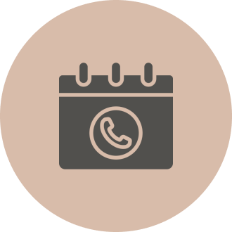 Calendar icon with a phone symbol inside, representing scheduled calls.